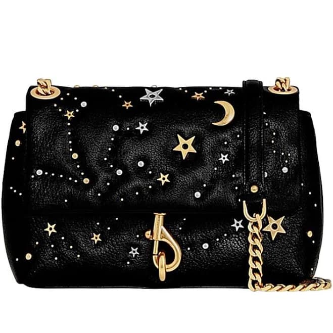 Rebecca Minkoff Edie Quilted Leather Crossbody Bag with Star Studs