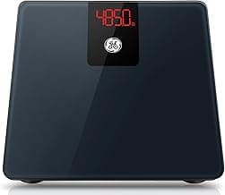 GE Bathroom Scale for Body Weight, Digital Weight Scales 500lb Heavy Duty Measuring Device for People Accurate BMI Weighing Machine with Bluetooth, Black
