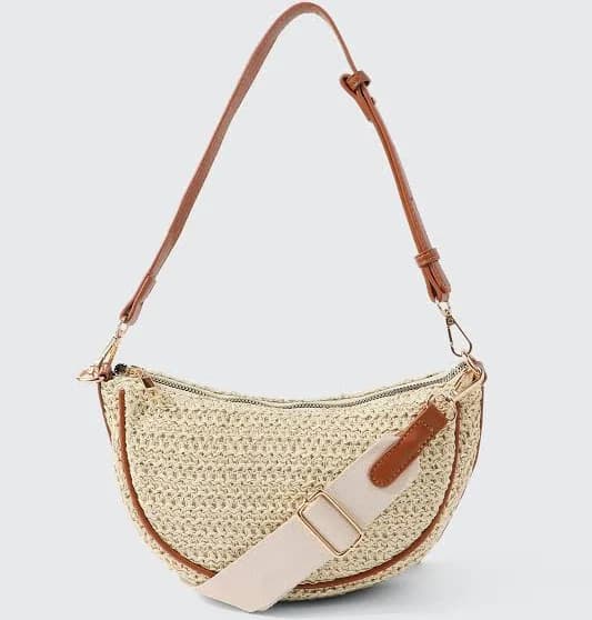 Ardene Women's Eco-Conscious Straw Crossbody Bag