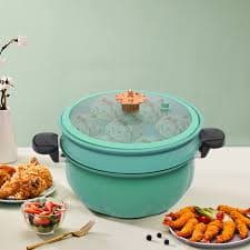 Fast Heating Micro Pressure Cooker, Steamer Included, Easy-Clean Surface, Pumpkin Pot for Daily Soup & Stew - Walmart.com
