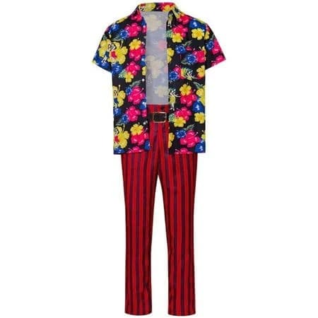 Ace Ventura Pet Detective Cloth Movie Shirt Pants Belt Hawaiian Vacation Full Set Outfit, Men's, Size: Medium