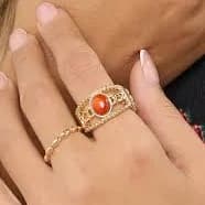 Yours Women's 3 Pack Stone Ring Set