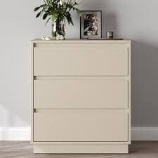 Heynemo Wide Nightstand with 3 Drawers, Modern Chest of Drawers for Bedroom, Large End Table with Hidden Pull-out System, Wooden Dresser, Beige : Target