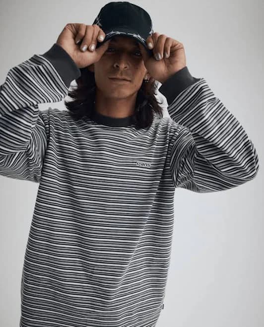 Vans Men's Wesley Stripe Long Sleeve Knit Shirt