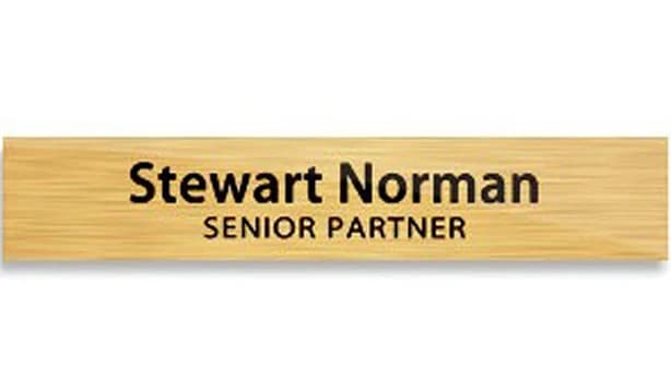 Personalized Brushed GOLD Desk Name Plate (nameplate) your name 2" x 8" size