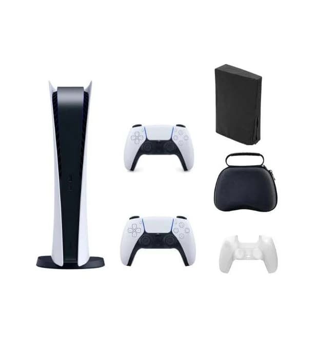 Sony PlayStation 5 Gaming Console Digital Edition With Accessories and Controller - White