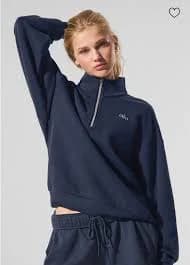 Alo Accolade 1/4 Zip Pullover – Navy (Large)