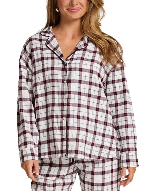 Hunkemoller Women's Flannel Pyjama Top