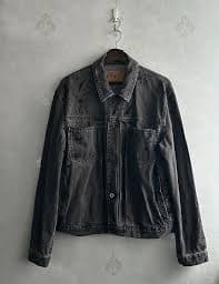 Alexander McQueen o1w1db10925 Trucker Jacket in Black | Grailed
