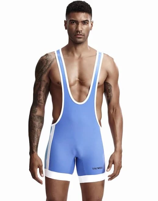 Tauwell Men's Sexy Fitness Wrestling Leotard Singlet Bodysuit
