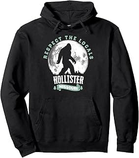 Hollister Missouri Respect the Locals Bigfoot Sasquatch Moon Pullover Hoodie