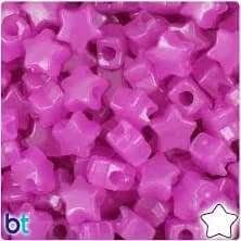 Beadtin Purple Glow Star Pony Beads