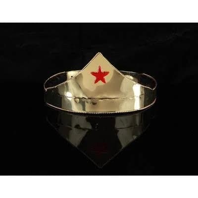 Wonder Gold & Red Star Adjustable Costume Crown