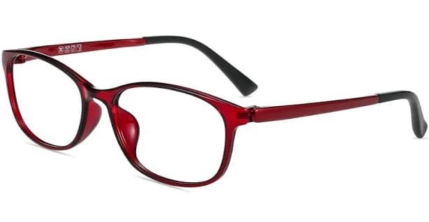 Firmoo Burgundy Rectangle Prescription Glasses Frame P5587U