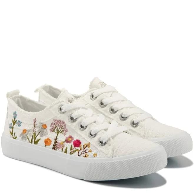 Blowfish Women's Malibu Vivid Floral Embroidered Canvas Oxford Sneakers