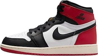Air Jordan 1 Retro High OG - Black & White with Varsity Red Accents by Jordan