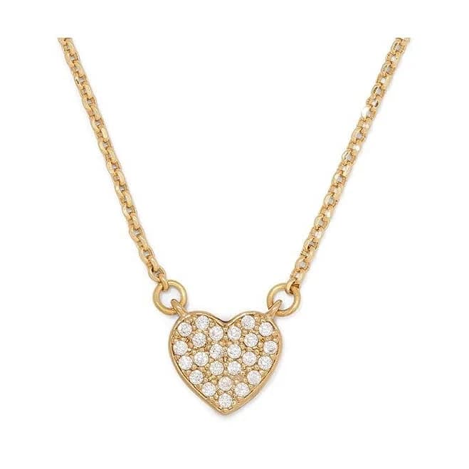 Kate Spade Women's Cubic Zirconia Pave Heart Pendant Necklace