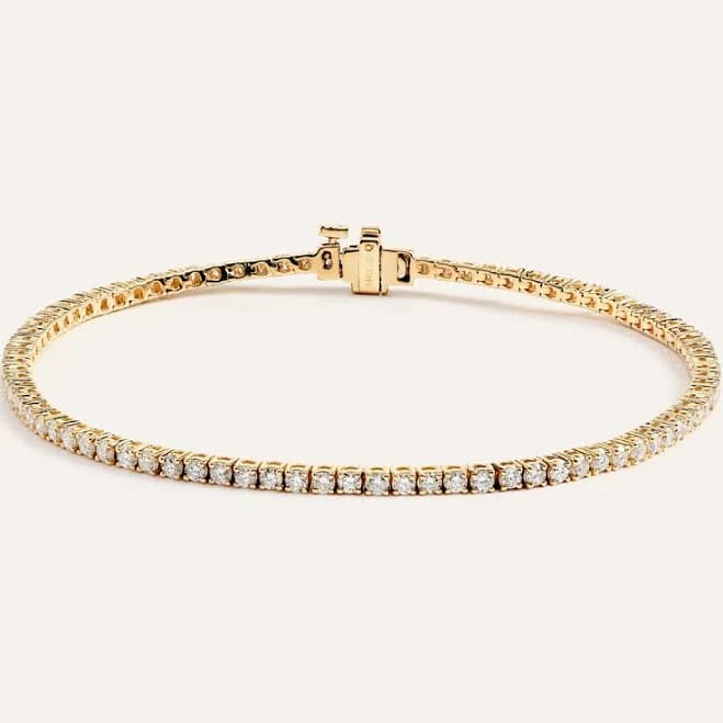 14K Gold Lab Grown Diamond Tennis Bracelet