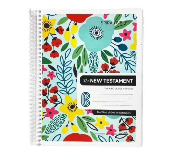 Spiral Bible - KJV - New Testament - Field of Flowers