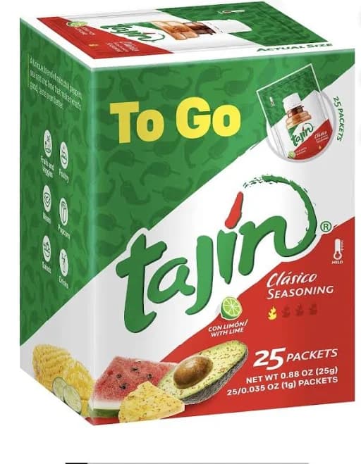 25 Pk Tajin Clasico Seasoning Mexican Chili Lime Seasoning To-go