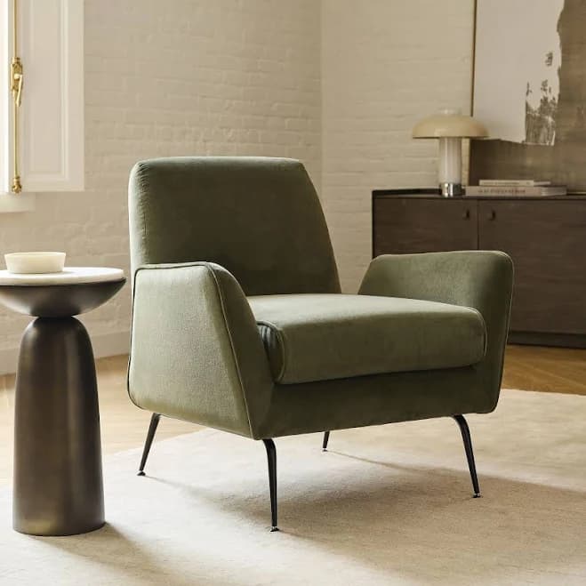 West Elm Kip Flare Arm Chair Performance