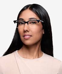 Luna Oval Black Semi Rimless Eyeglasses | Eyebuydirect