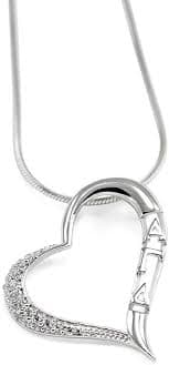 Amazon.com: The Collegiate Standard Alpha Gamma Delta Sterling Silver Heart Pendant with Pave Czs : Clothing, Shoes & Jewelry