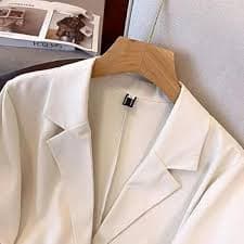 Amazon.com: BoShiNuo Summer Short Sleeve Blazer Jacket Women Korean Single-breasted Office Lady Suit Coat Elegant Loose Thin Outwear HH-8810 M : Clothing, Shoes & Jewelry