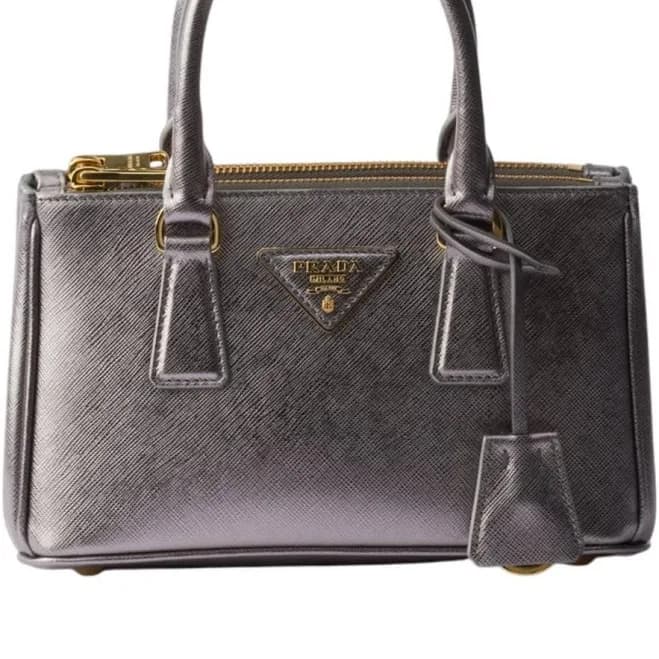 Prada Womens Galleria Medium Saffiano-Leather Tote Bag