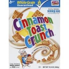 Cinnamon Toast Crunch Cereal, Whole Wheat, Rice, Cinnamon