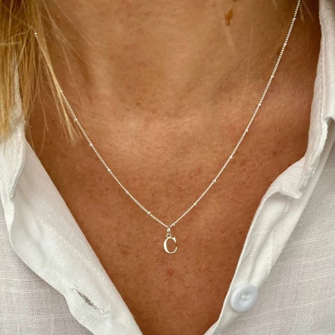 Sterling Silver Initial Necklace