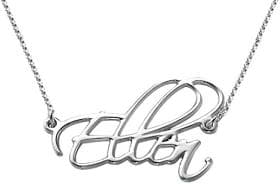 The Name Jewellery Personalised Silver Script Necklace