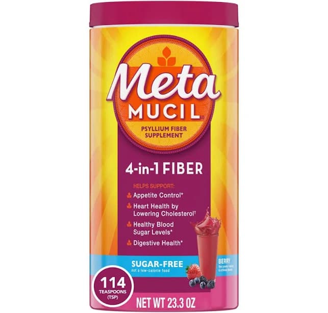 Metamucil Berry Smooth Sugar Free Psyllium Fiber