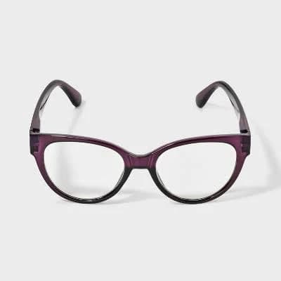 Universal Thread Women's Shiny Plastic Cat Eye Glasses