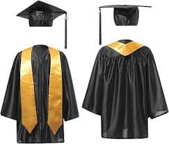 Amazon.com: winying Kids Kindergarten Graduation Gown Cap with 2023 Tassel Badge Uniform Set for Child Size Black 3-4 Years : Clothing, Shoes & Jewelry