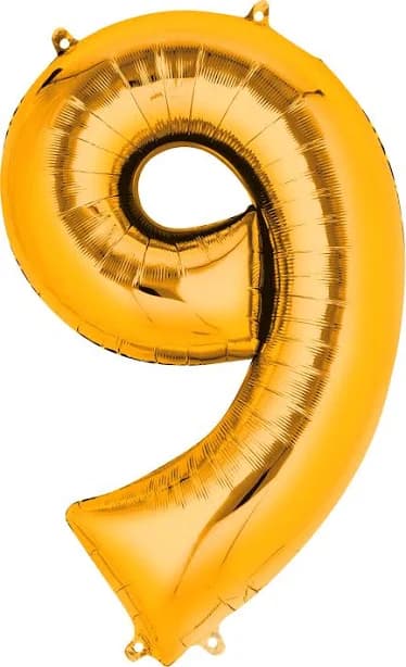 34" Gold Number Balloon