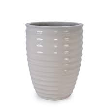 NAYSAYE Planter Ceramic Flowerpot Modern Design for Indoor Outdoor Garden, Milk White, 16.54"*16.54"*21.26" : Target