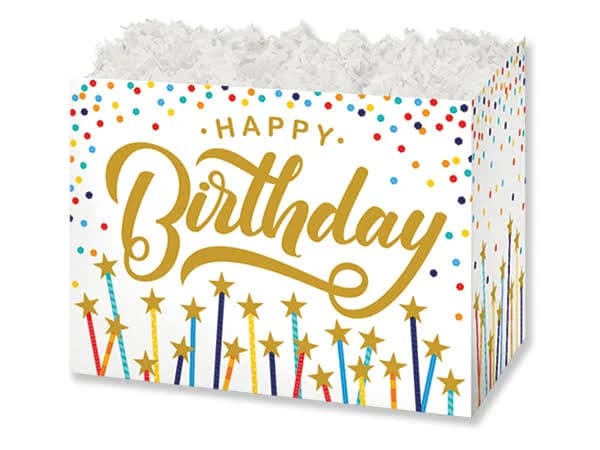 Nashville Wraps Small Birthday Stars Basket Box