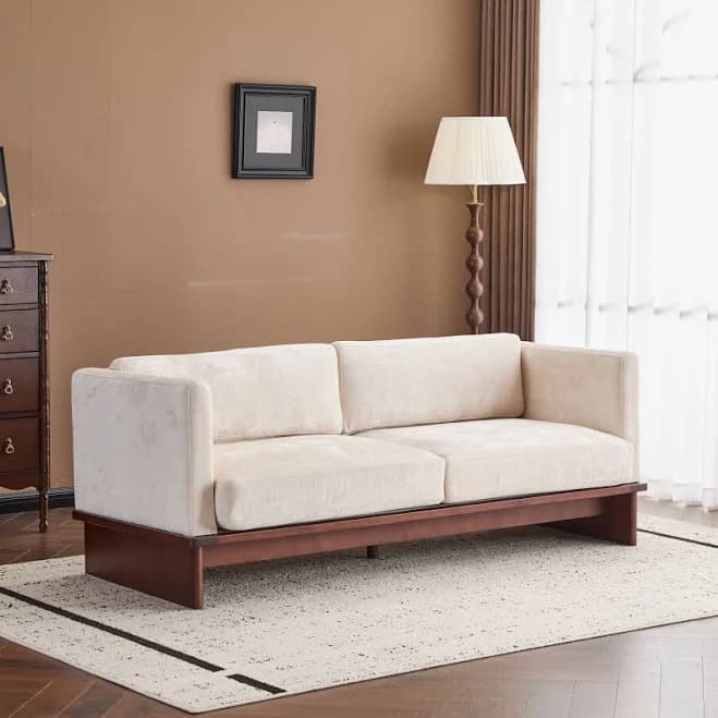 Mid Century Boucle 3-Seater Living Room Sofa