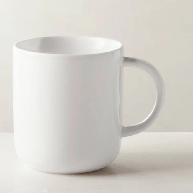 Contact White Ceramic Mug - CB2