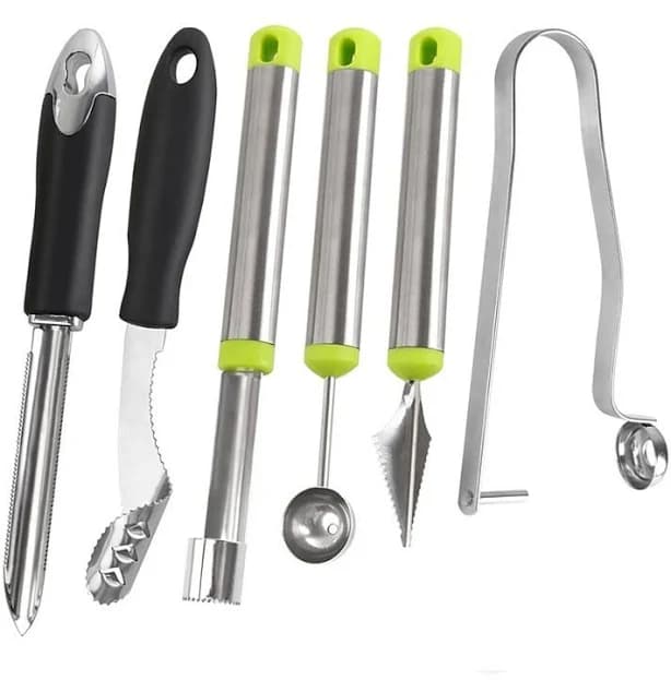 6-Piece Stainless Steel Fruit & Vegetable Corer Set for Cherry, Pear, Zucchini & More