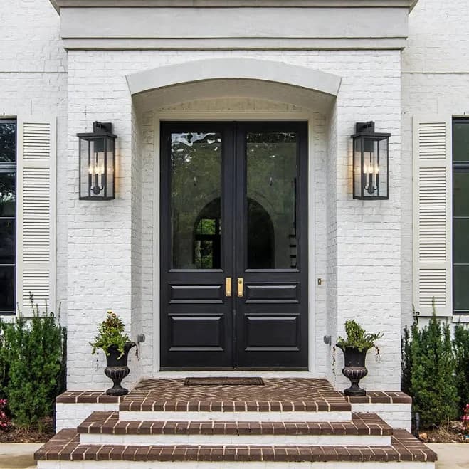 17 Stories 22.5in Large Black Outdoor Wall Lantern Sconce Light