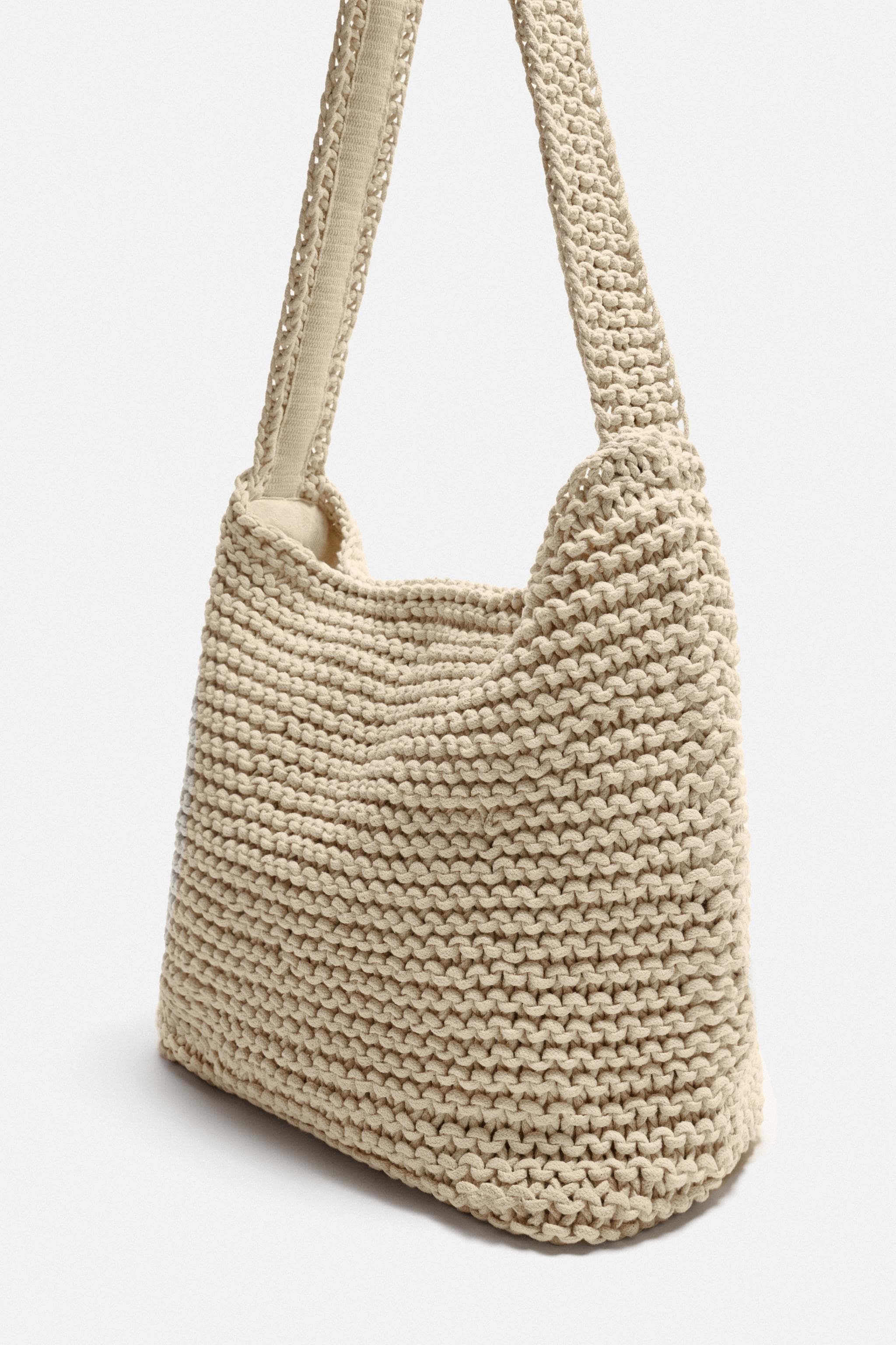 MACRAMÉ SHOULDER BAG - Off White | ZARA United States