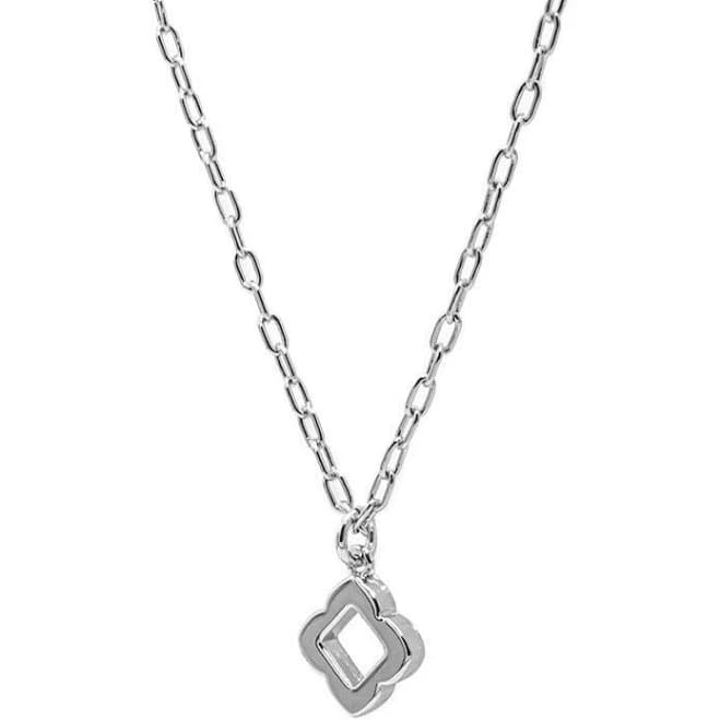 Dainty Silver Flower Pendant Necklace