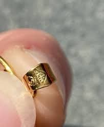 Vintage 14K Yellow Gold Asian Writing or | Mercari