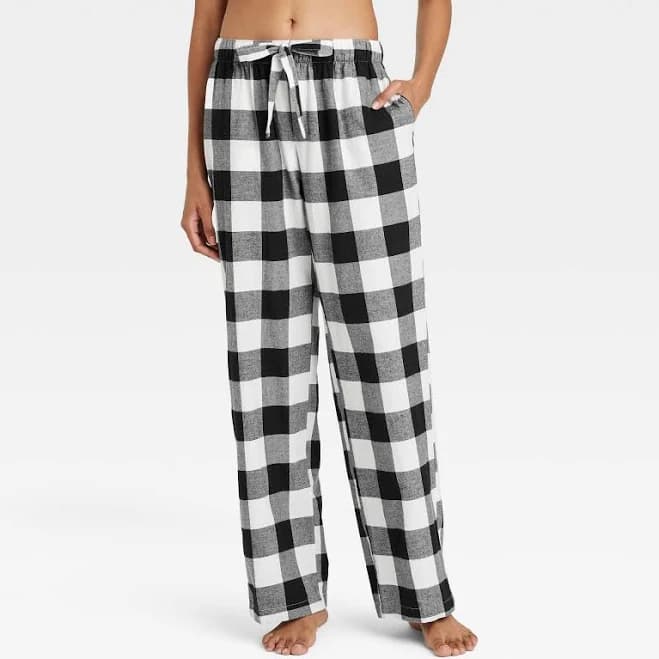 Auden Women's Buffalo Check Flannel Pajama Pants