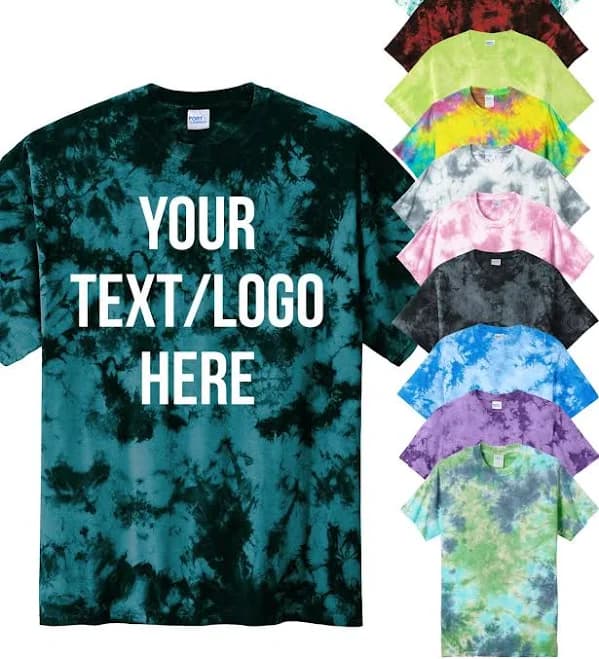 Custom Tie-Dye Glitter or Solid Print Tee