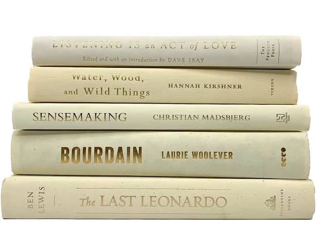 Decorative Books by Color - Neutral Beige Books for Home Decor - Staging Books Color Bundle - Real Hardcover Stack of Books Set of 10 Books