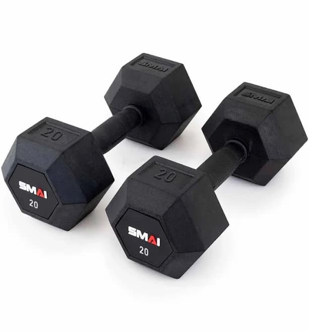 SMAI Rubber Hex Dumbbells