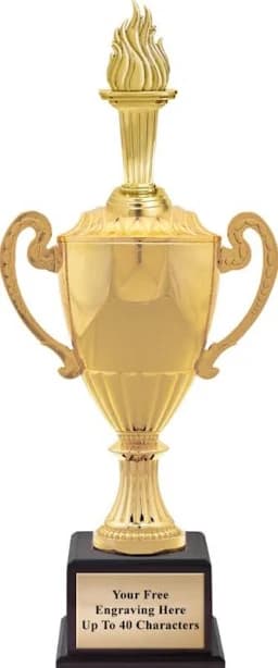 Gold Cup Trophy with Figure